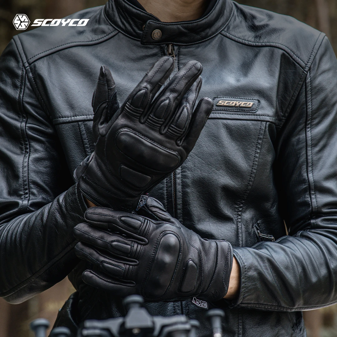 赛羽MC154WP摩托车骑行手套黑色防水防护透气不闷手防摔摩旅必备