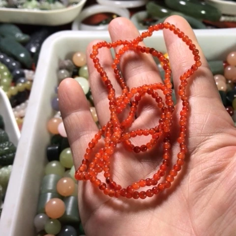未镶嵌南红玛瑙珠宝半成品