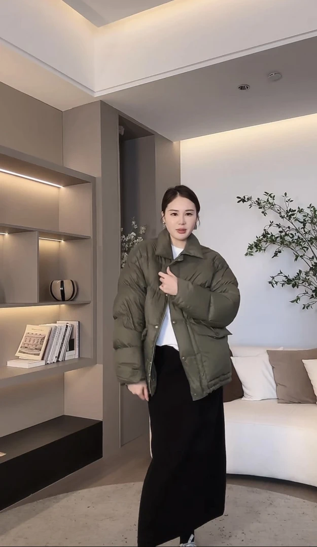 LIS&Az-miu衬衫领鹅绒服 247007