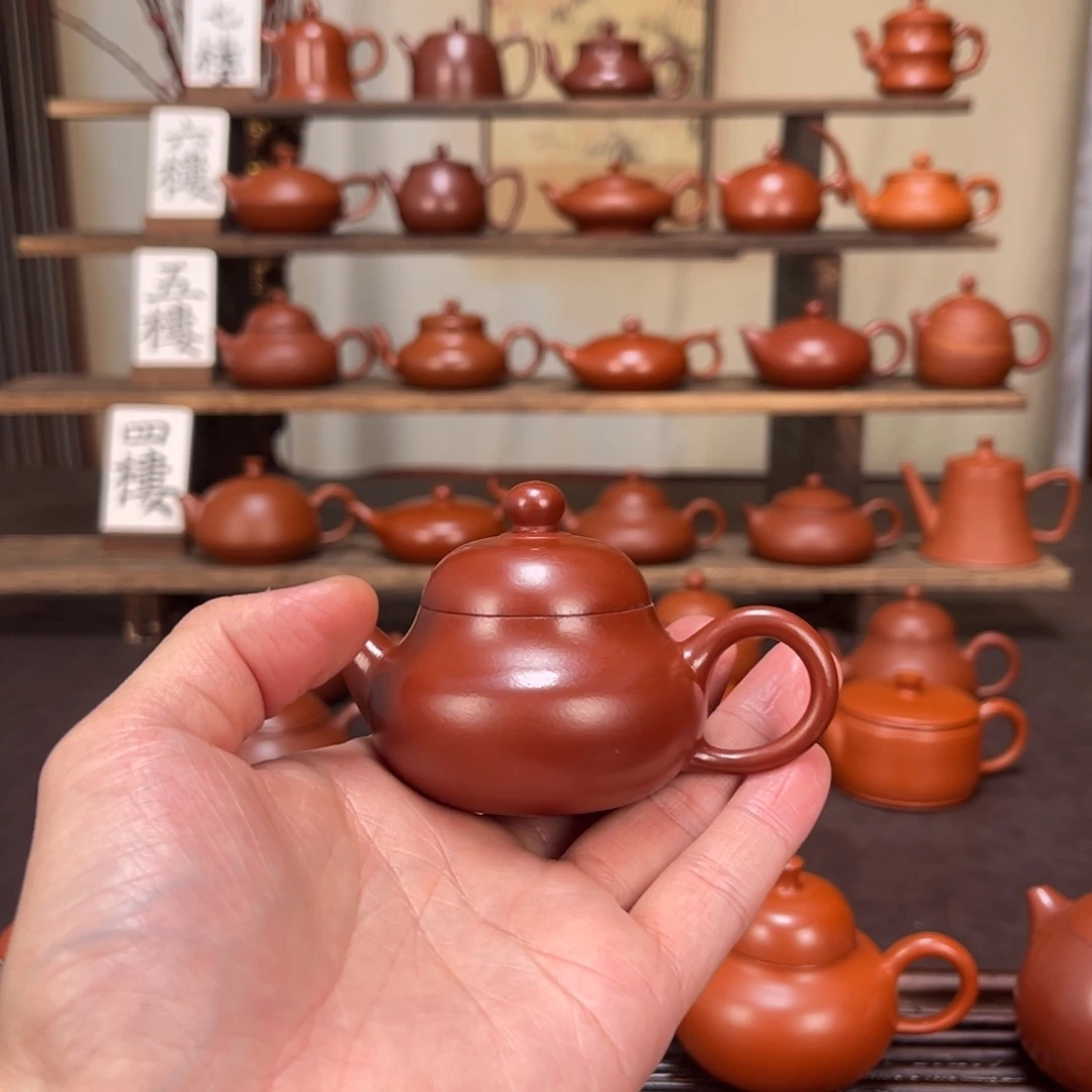 魏***锋茶壶紫砂朱泥梨壶55cc