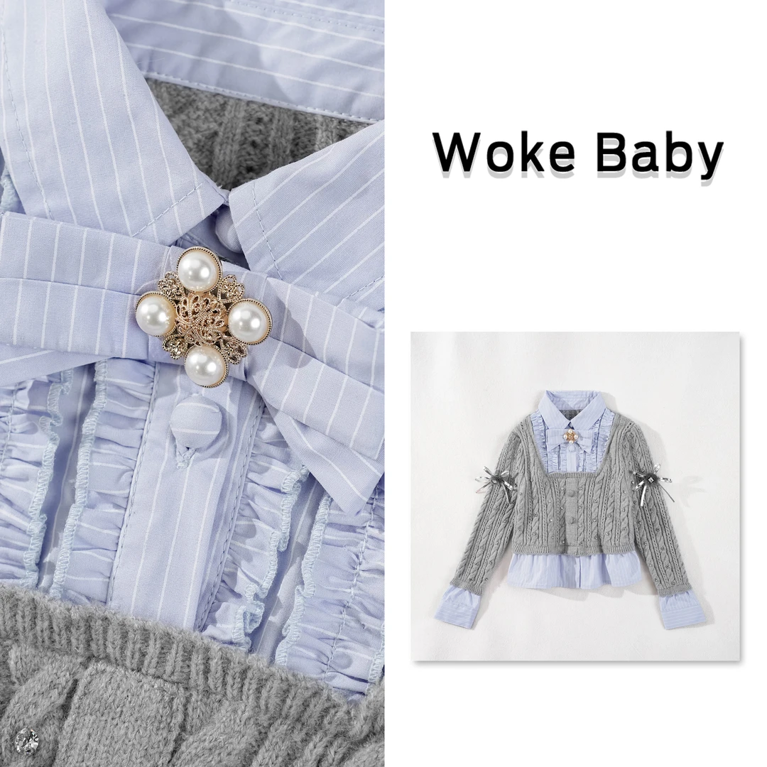 【现货】【耶鲁优等生】2025女童春季可爱中大童套头汉打底衫S5156