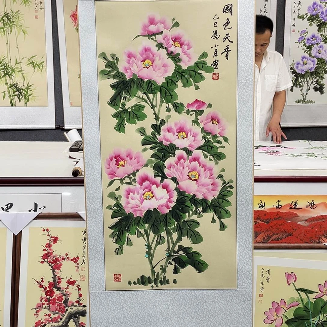 国画手绘手写作品