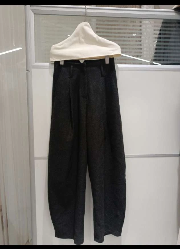 鑫燃KIKI  时尚显瘦高腰休闲裤  2481332 MHT【F】