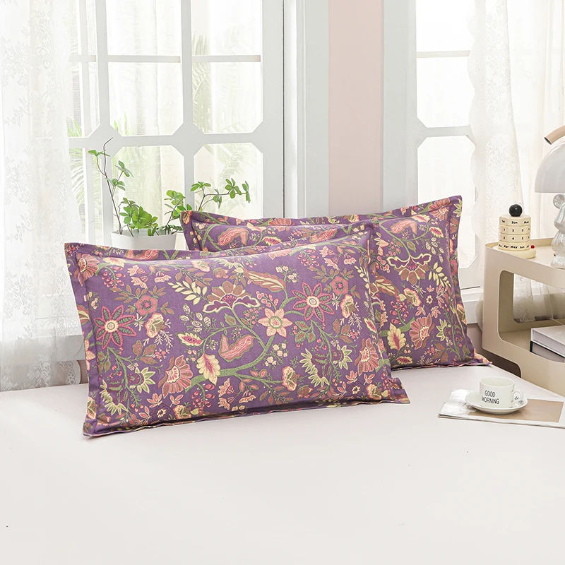 2025新款双层纱枕套一对2只48X74尺寸夏季家用宿舍学生枕套皮