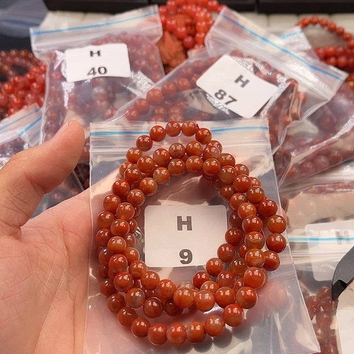 南红玛瑙未镶嵌多样性发货默认微瑕称重8mm