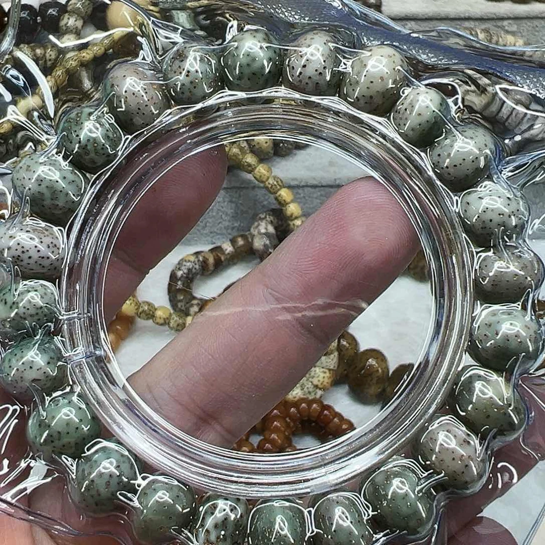 星月菩提手串82绿星月菩提单圈随形