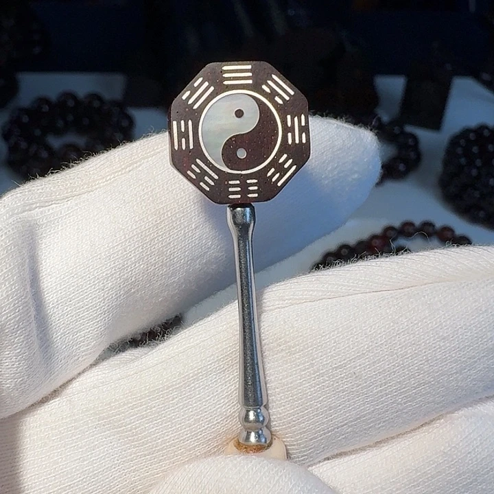 小叶紫檀手串/手链印度小叶紫檀日本三味线琴料八卦小背云