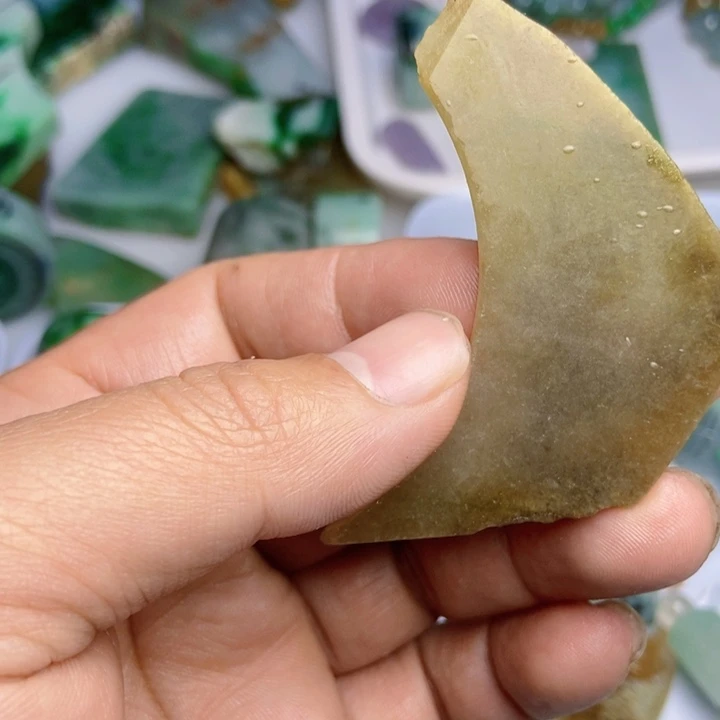 翡翠散珠天然翡翠A货挂件