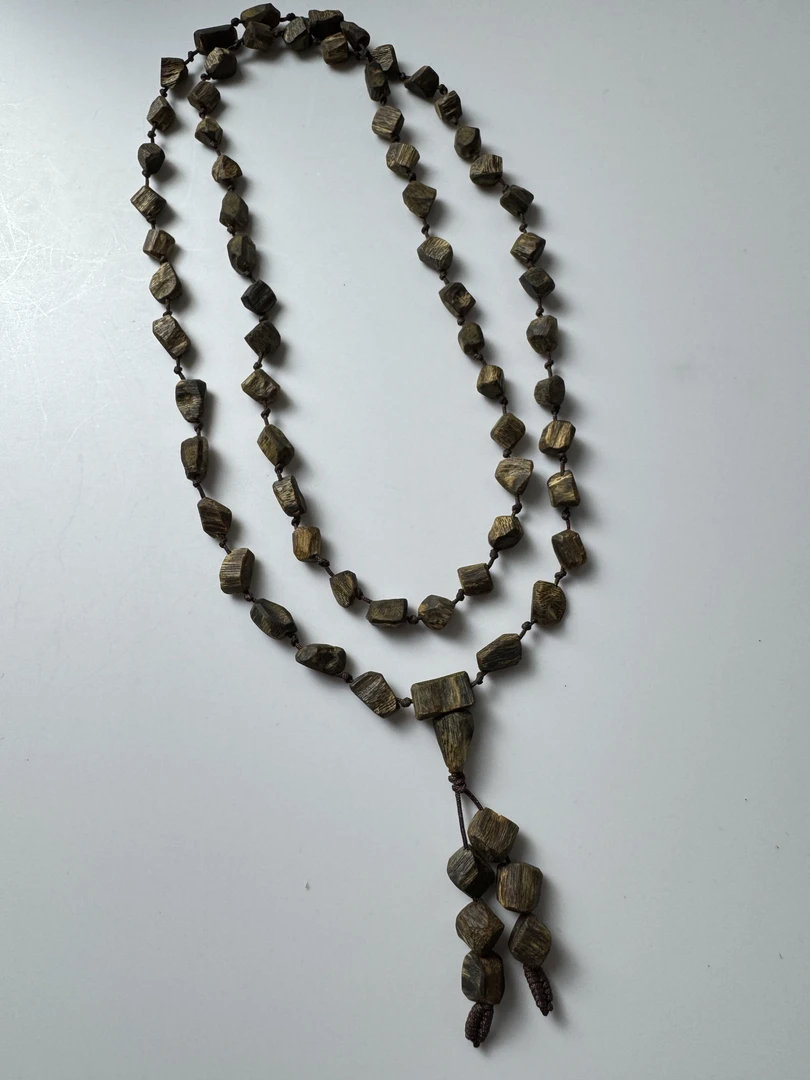 【沉水老料福利款】乌身圆叶奇楠沉香长链17克