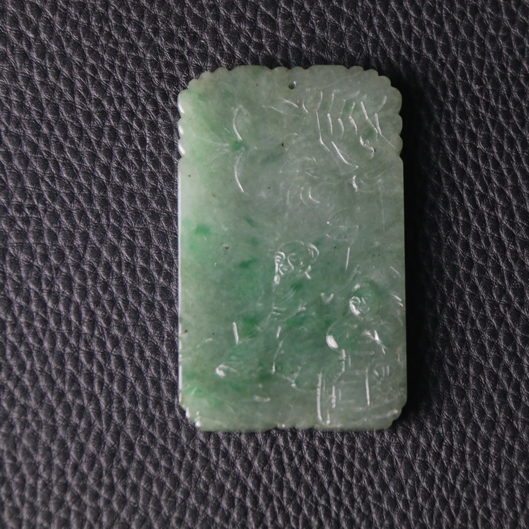 TCWWA04757清晚老翡翠福寿牌