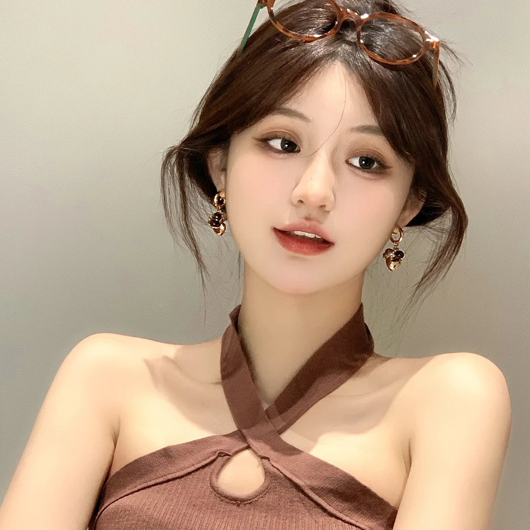 FULL GIRLISH耳环01101复古爱心高级耳钉耳饰