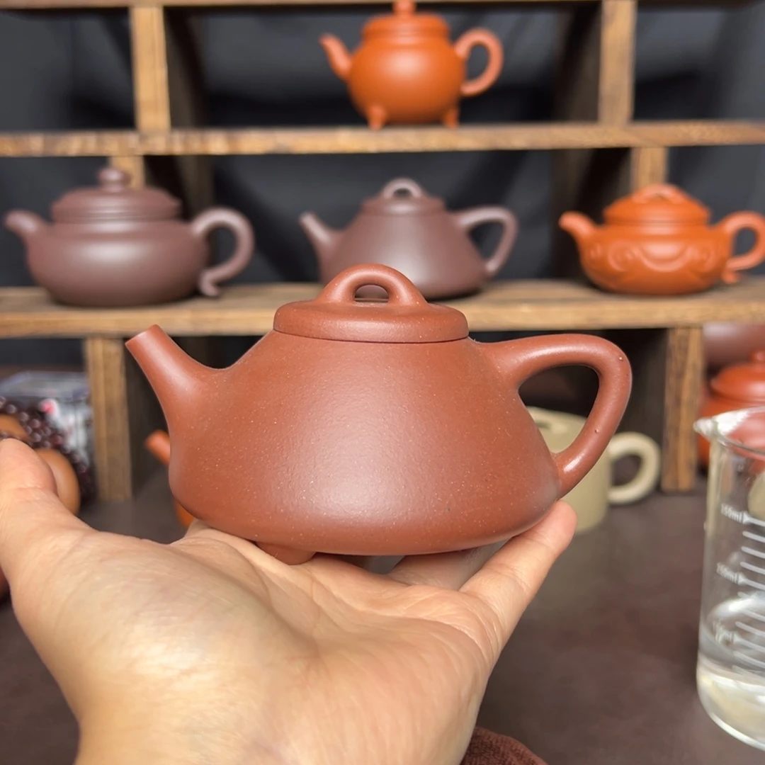 紫砂茶壶孤品微瑕紫泥子冶石瓢200毫升