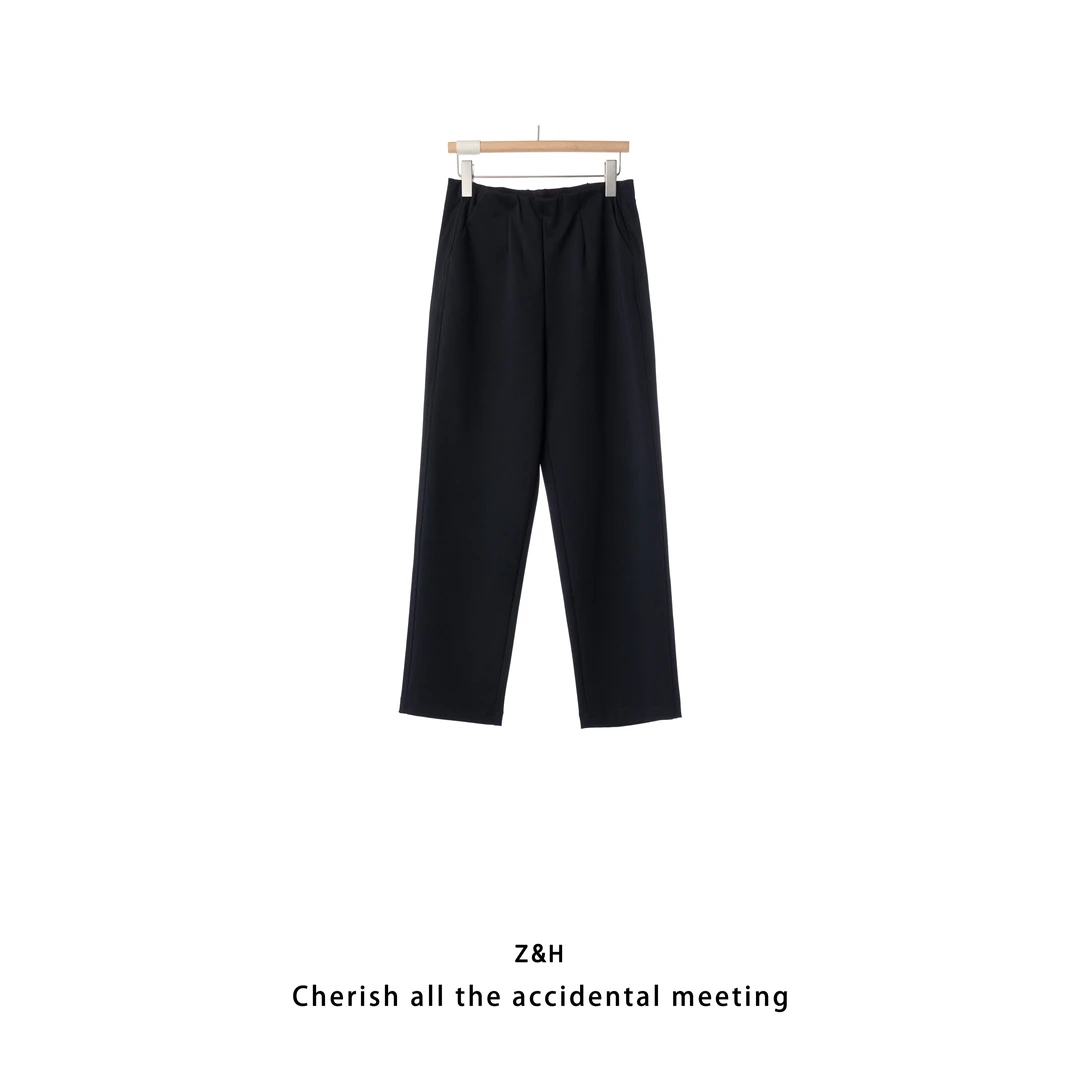 ZH【日暮失约】纯色简约款裤子女宽松舒适