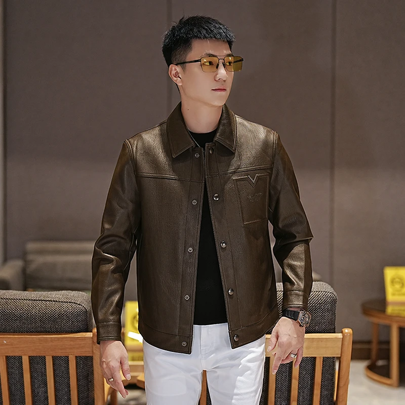 【ITEX】秋季新款男士翻领夹克按扣商务轻奢休闲外套高端百搭上衣