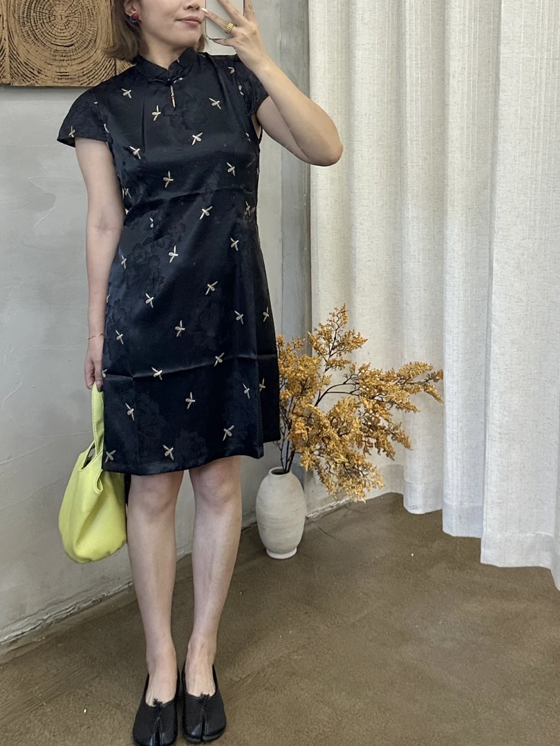 短袖收腰国风连衣裙