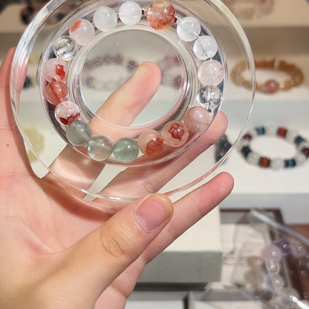 合金手链烟晶西瓜椰椰