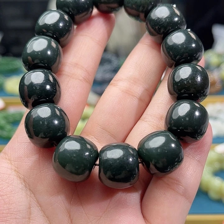 手链未镶嵌和田玉纯天然新疆且末蓝卡16