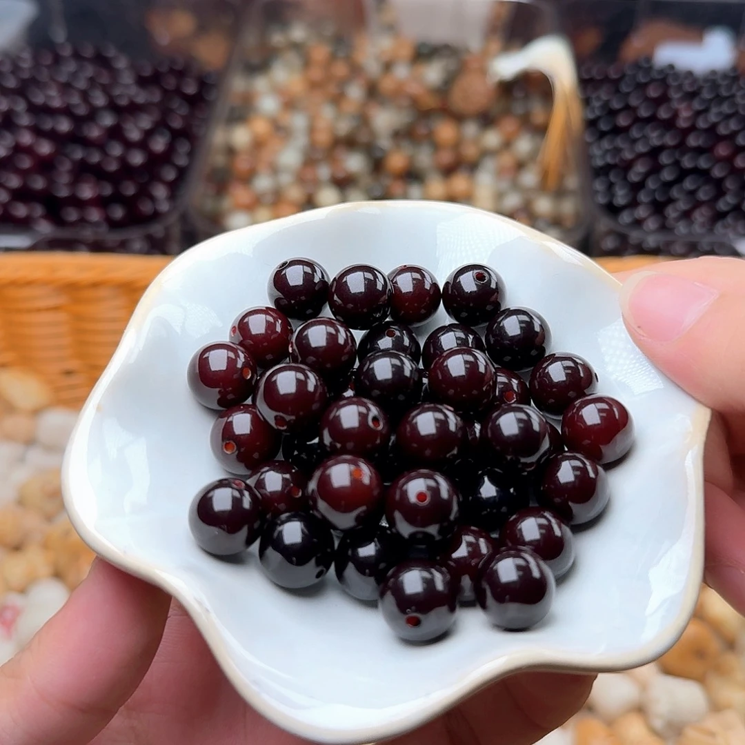 菩提根/象牙果吊坠50颗烟墨12圆