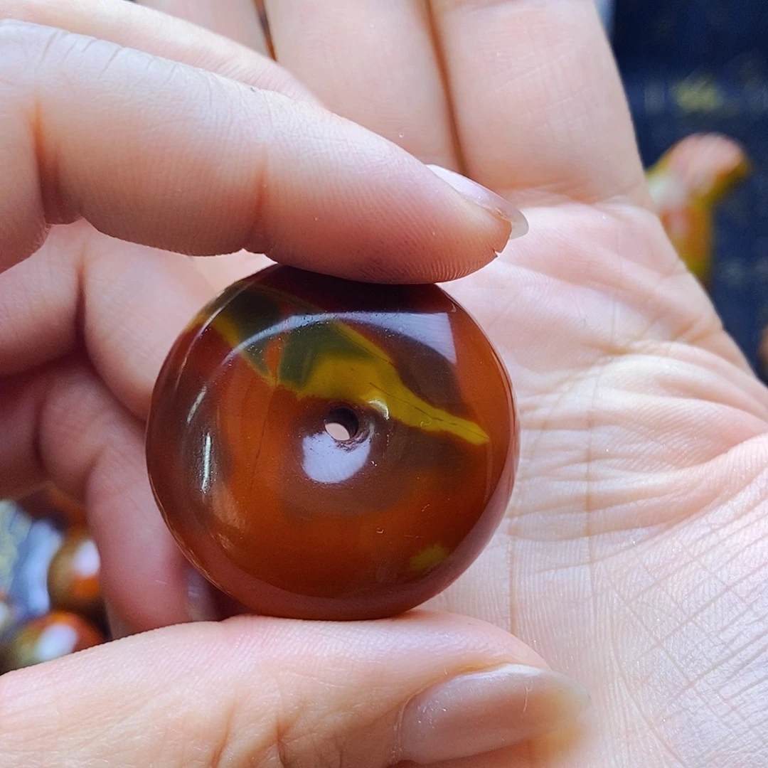 清***酒玛瑙/玉髓手链合金