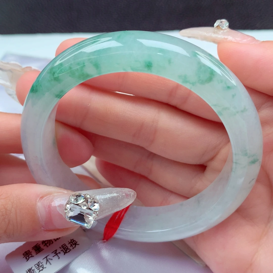 翡翠手镯未镶嵌天然缅甸翡翠A货手镯