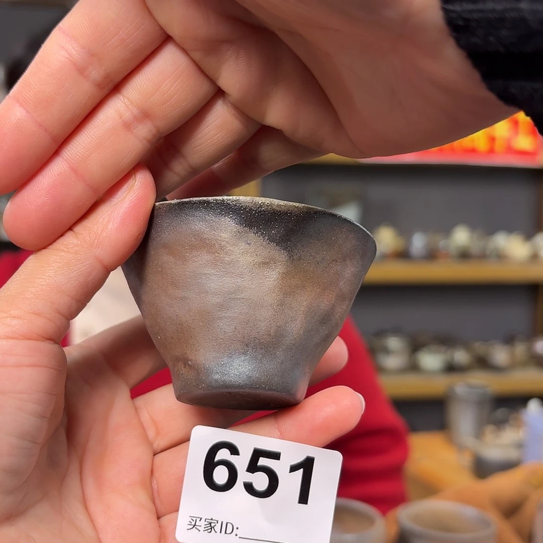 杯坭兴陶柴烧全手工原矿泥料杯