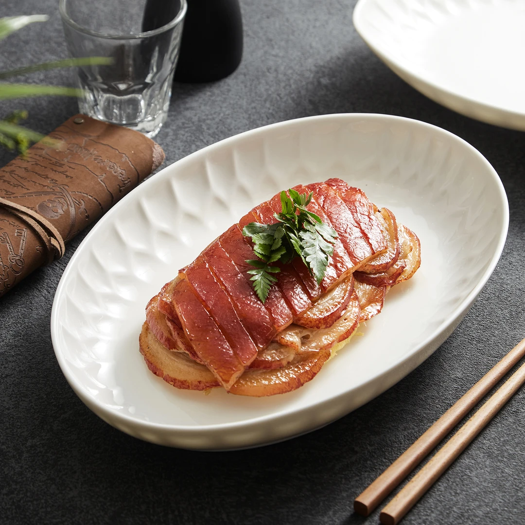 餐具2025新款特别好看的精致高级感的家用的陶瓷椭圆鱼盘陶瓷盘子