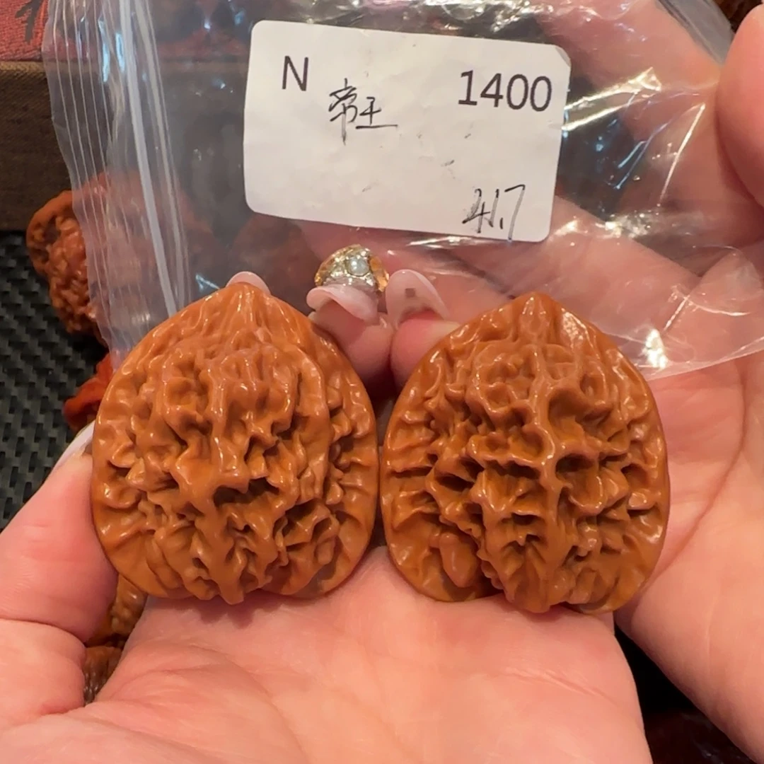 帅***理吊坠文玩核桃帝王41精品