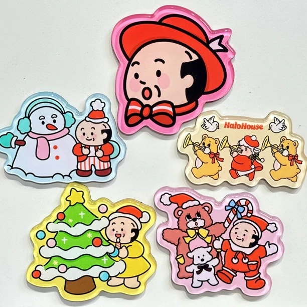 【圣诞老头】亚克力仿滴胶冰箱贴diy创意手工