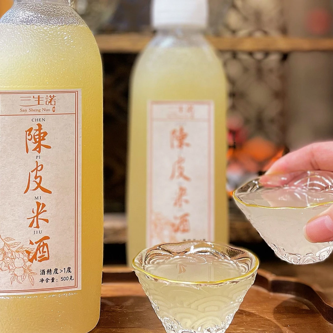 三生诺陈皮米酒3度无添加纯手酿