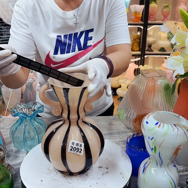 琉璃瑕疵夜场花瓶摆件不完美