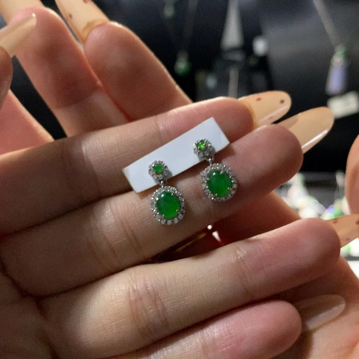 翡翠银S925镶嵌戒指