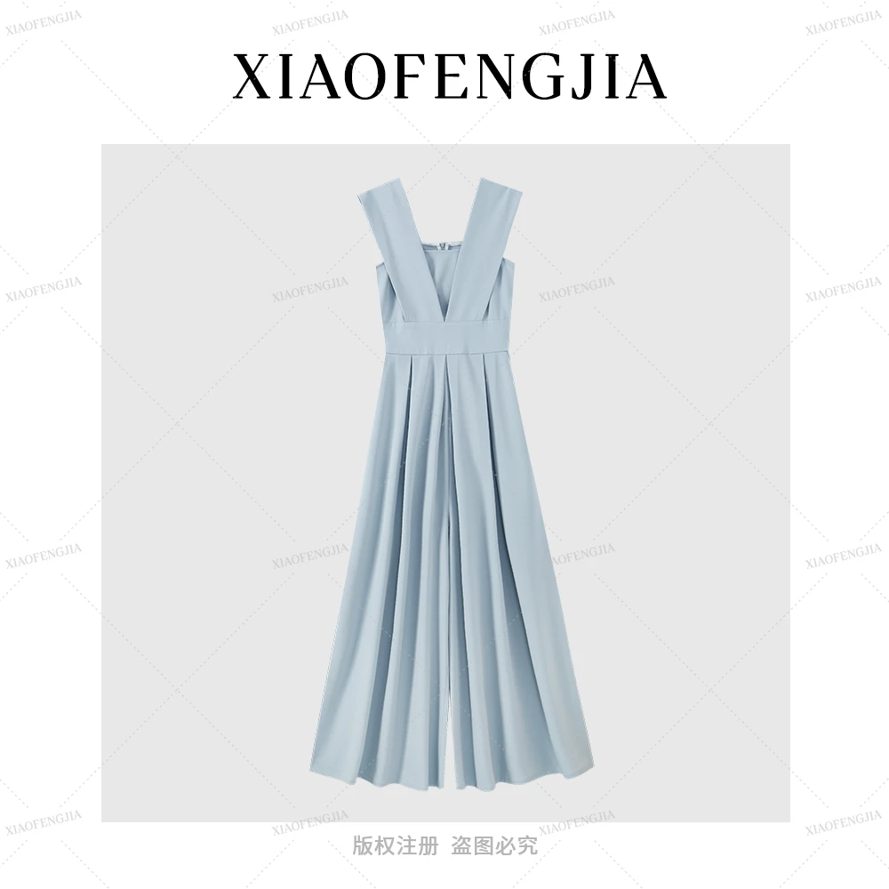 2025夏季新款【四季青小封家轻奢】气质显瘦休闲绑带连体裤女3223