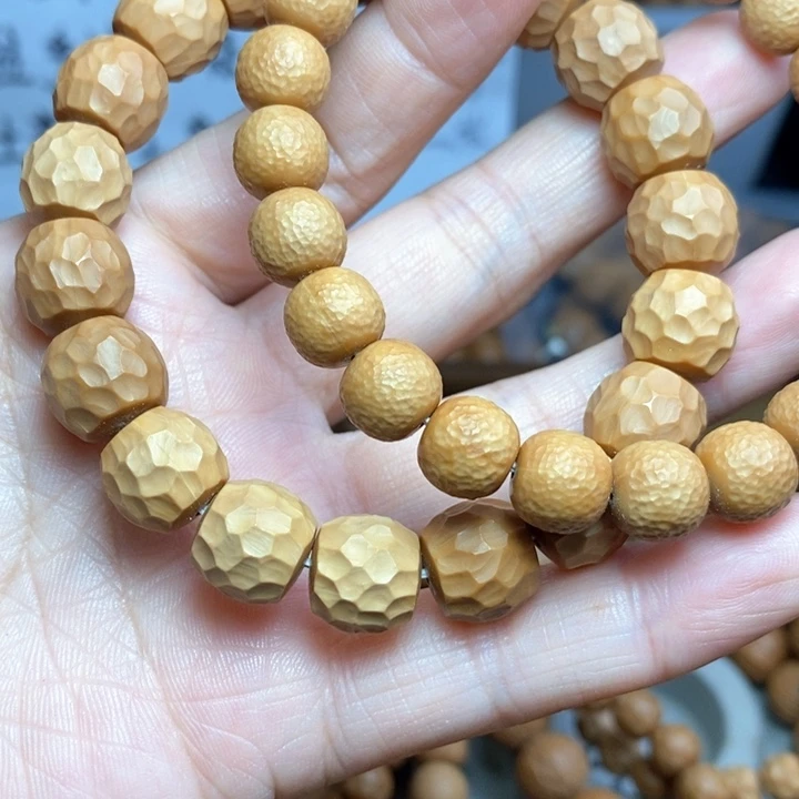 手串猴头核桃?***制聚宝盆无相馒头荔枝纹