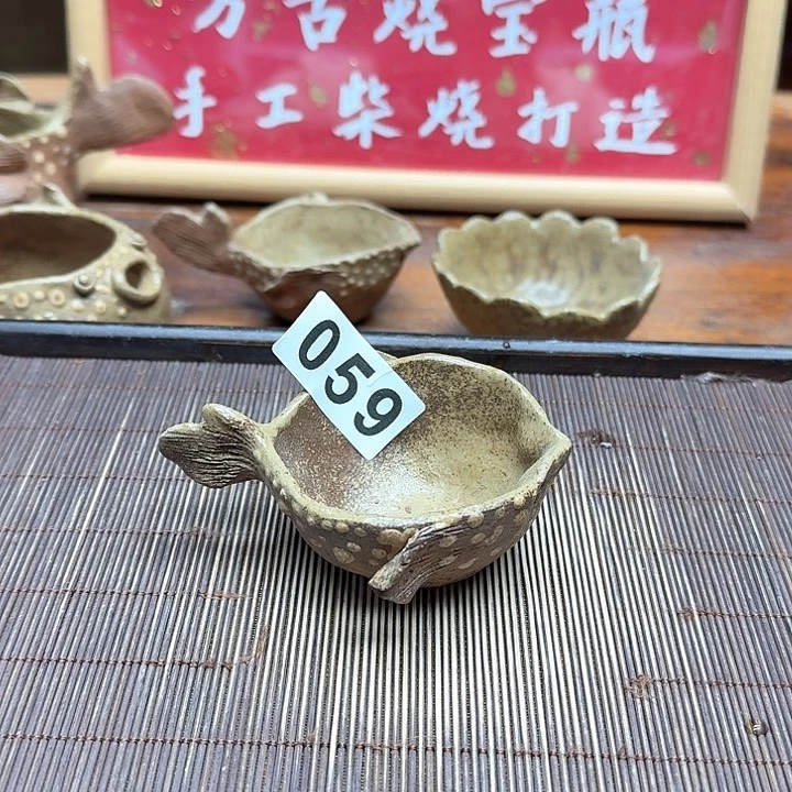 纯手工制作粗陶茶具
