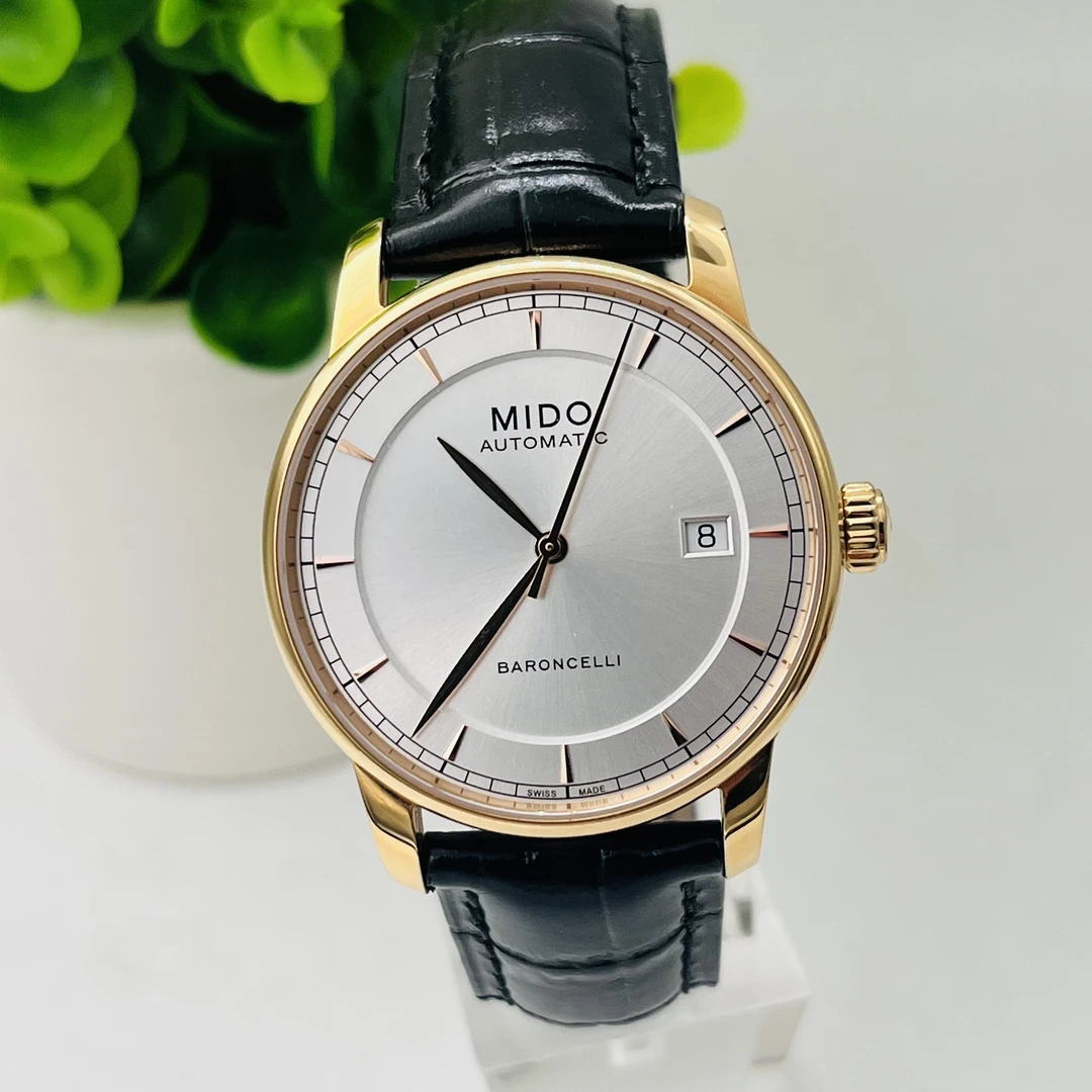 99新 Mido/美度 臻时/贝伦赛丽轨道盘瑞士机械男士腕表/80机芯