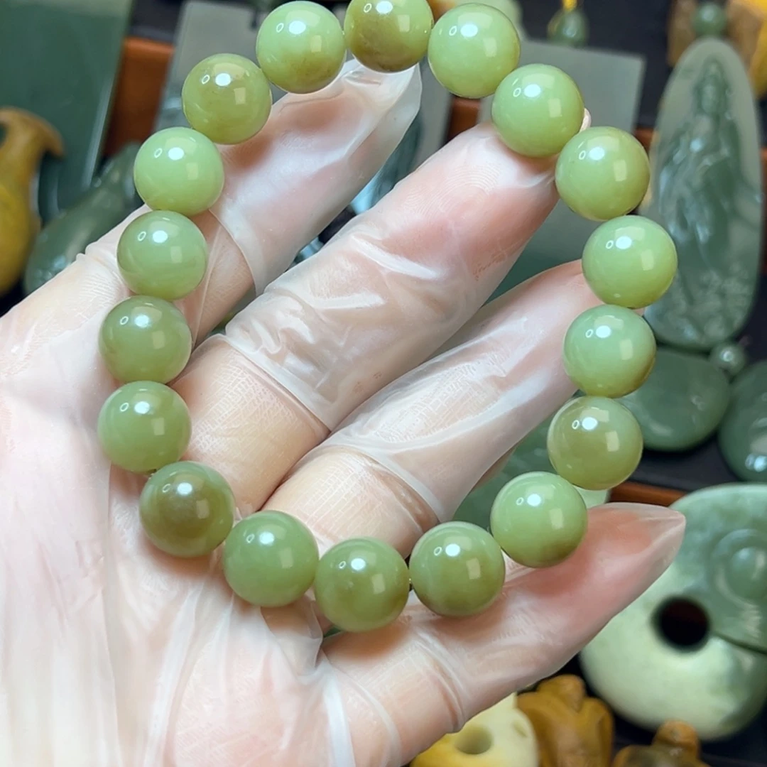 岫岩老玉（透闪石质玉）未镶嵌手链