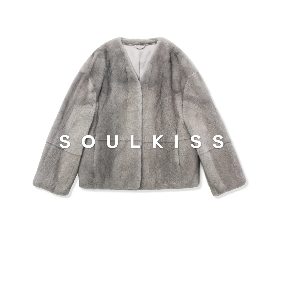 SOULKISS首发新品/限时7折 年终战袍蓝宝石原色水貂外套