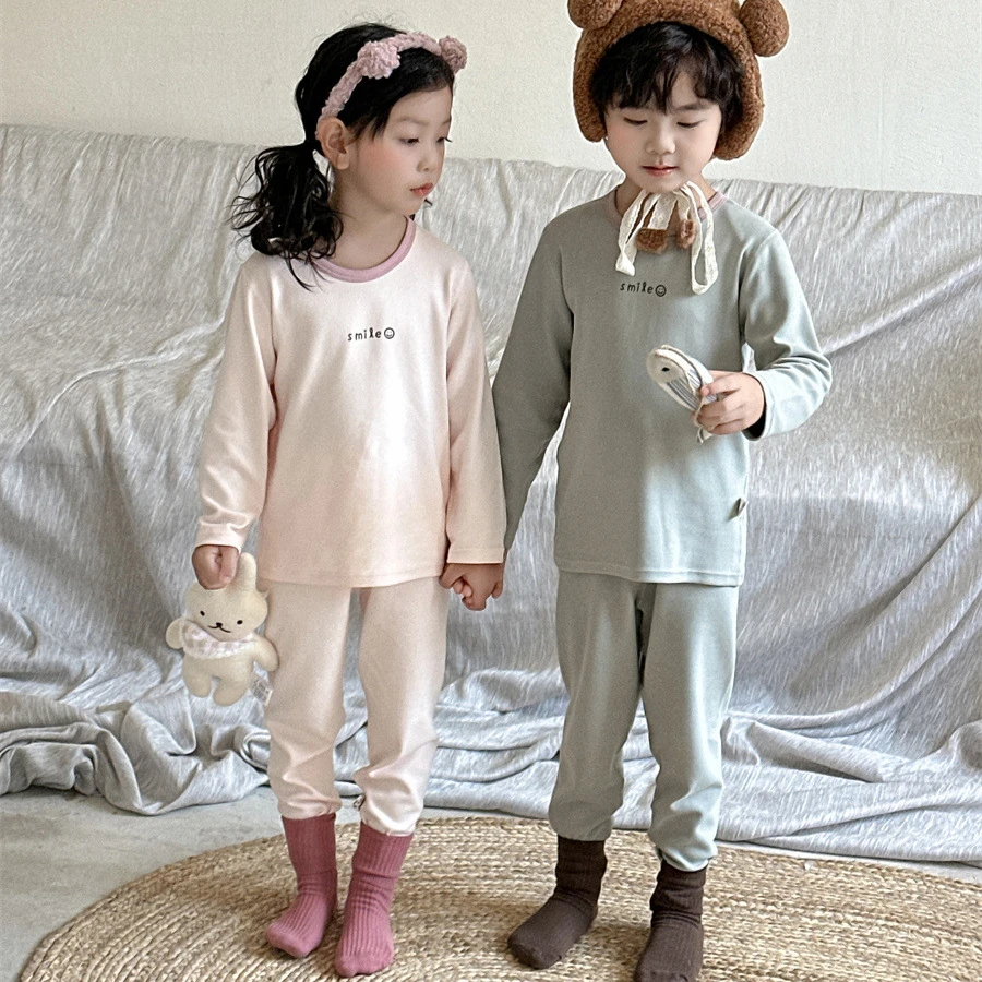 新款儿童内衣套装女童秋冬季睡衣家居服儿童睡衣男孩秋裤秋衣大童