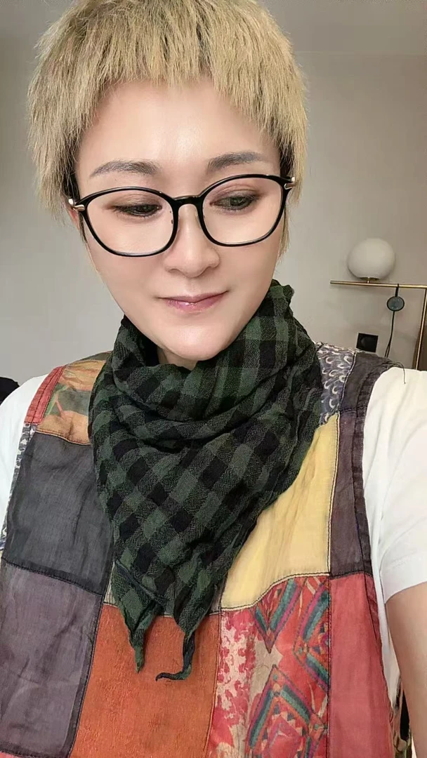【衣布到味华华】亚麻两个颜色围巾