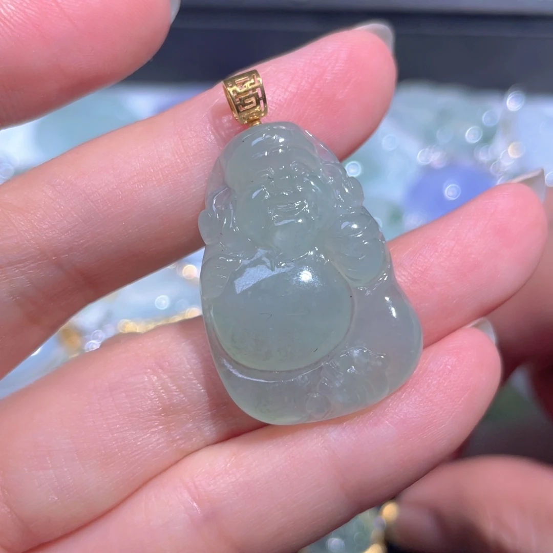 翡翠18K金镶嵌颈饰翡翠