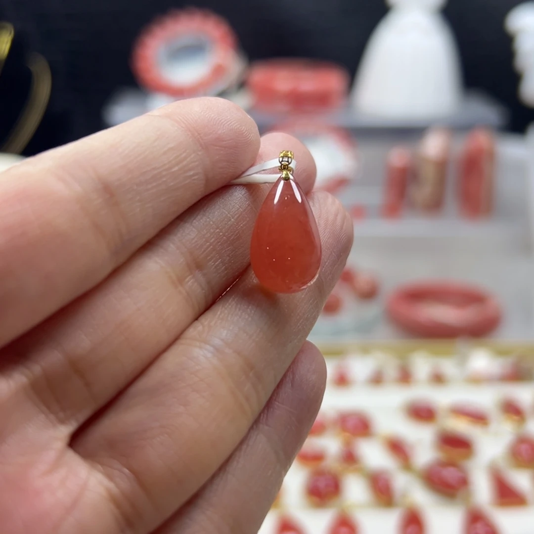 菱锰矿（红纹石）未镶嵌吊坠(不含链)