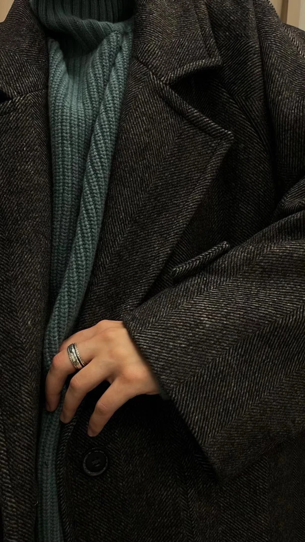 屿里专属-羊毛双面尼外套大衣2