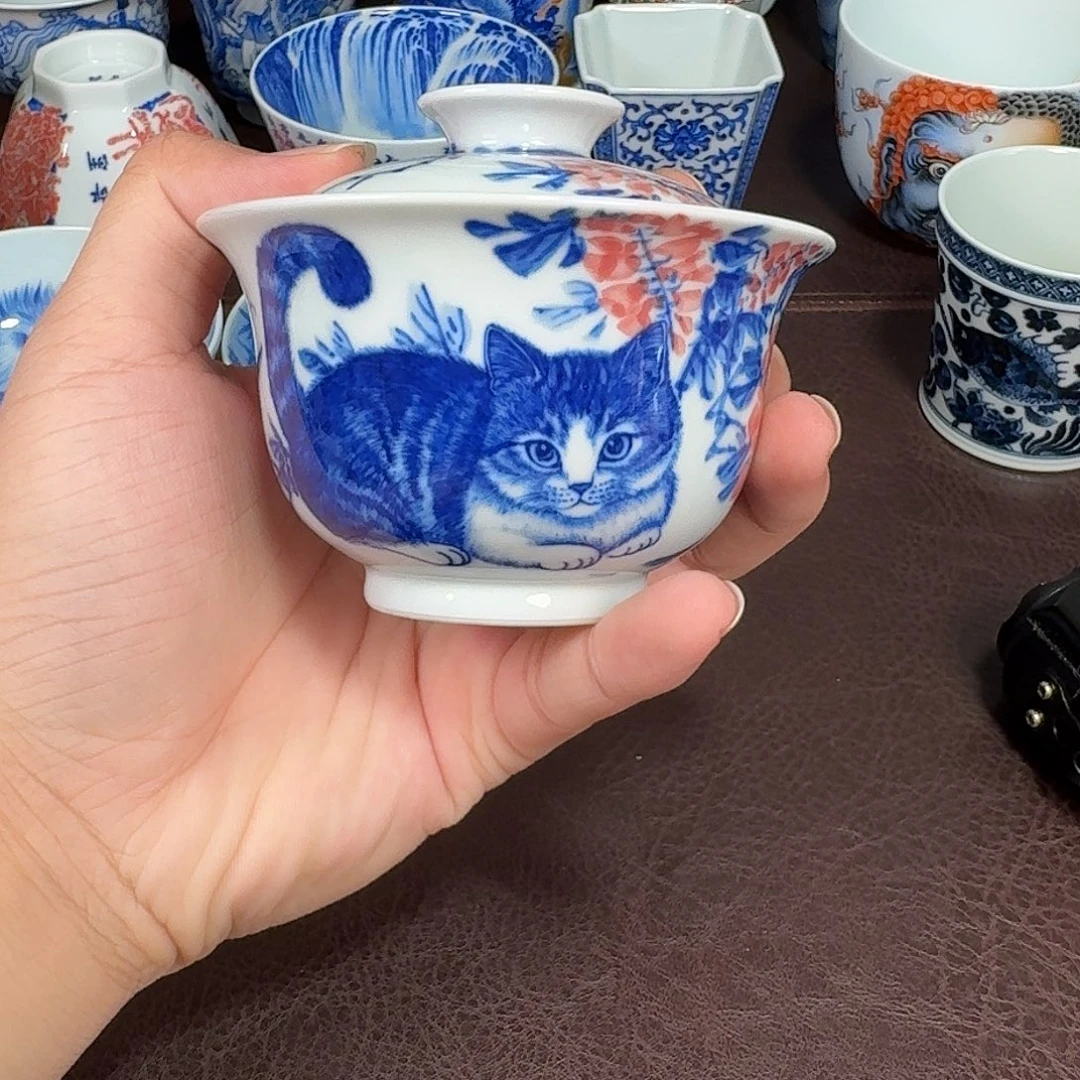 .***.现代景德镇陶瓷盖碗