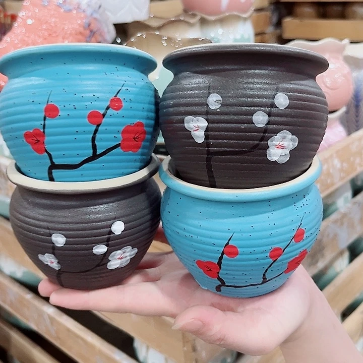 有孔.凑单10元陶瓷花盆发货！