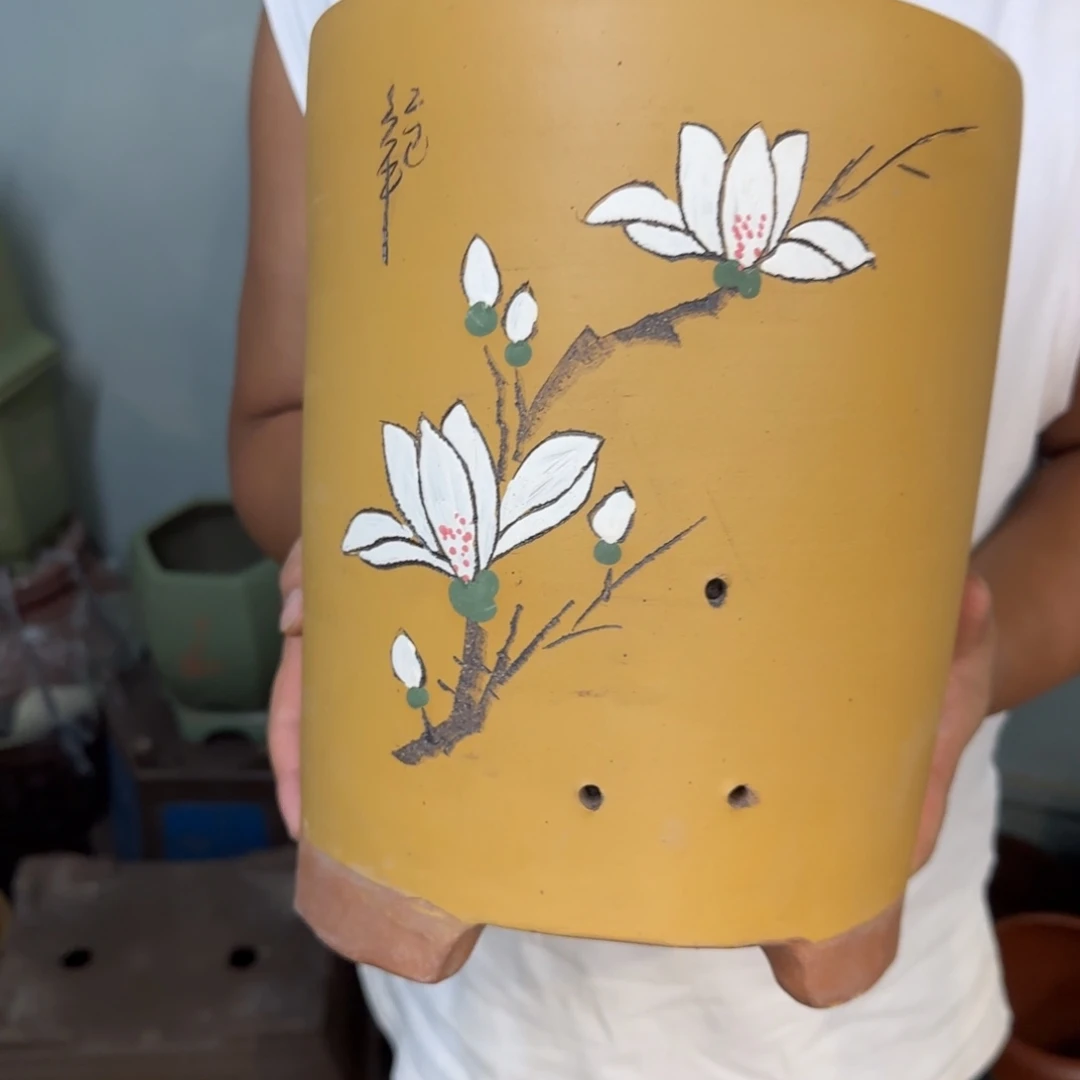 紫砂花盆口径17.22口径