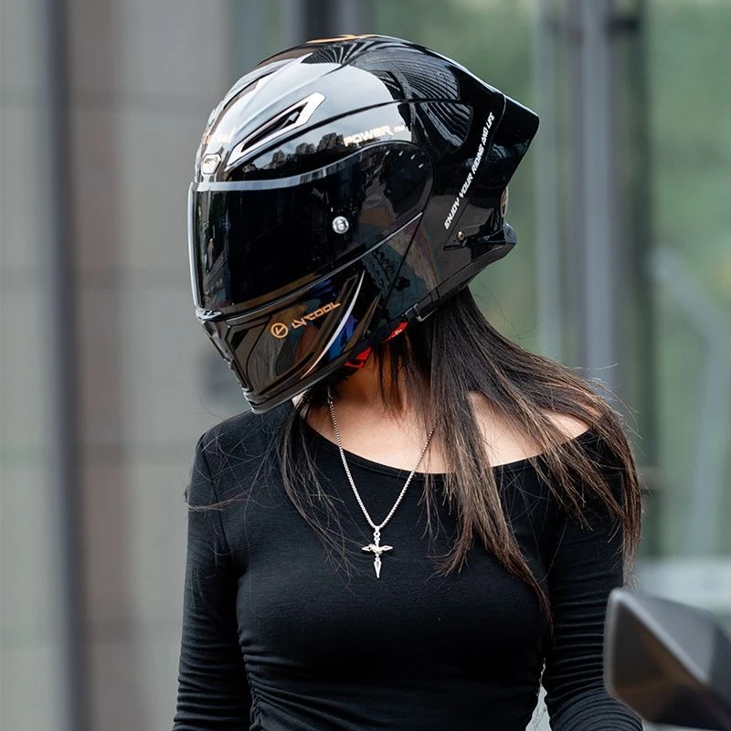 外星3C认证揭面盔P8机车摩托车电动车四季通用头盔蓝牙拉力双镜片