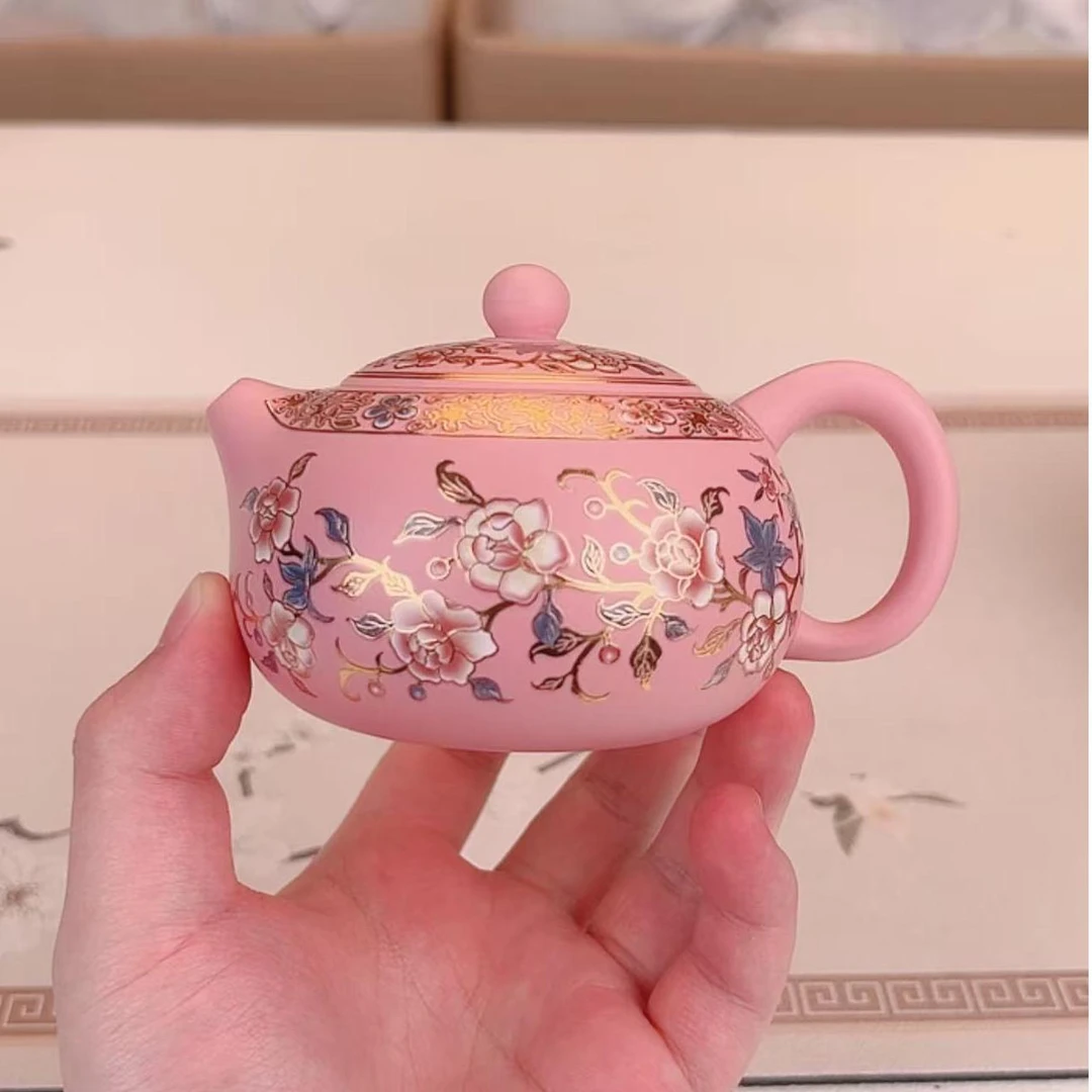 链接粉玉兰花西施壶st-A0816