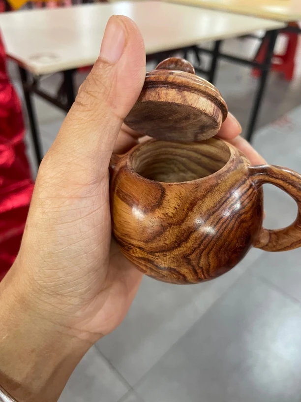 海南黄花梨把把壶圈圈纹圆润把玩小把件