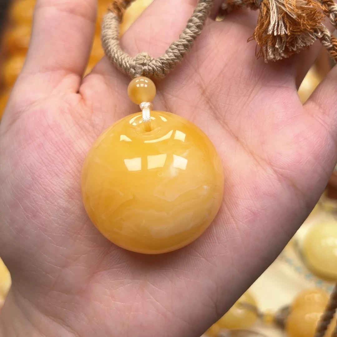 ༴***昕琥珀颈饰未镶嵌蜜蜡