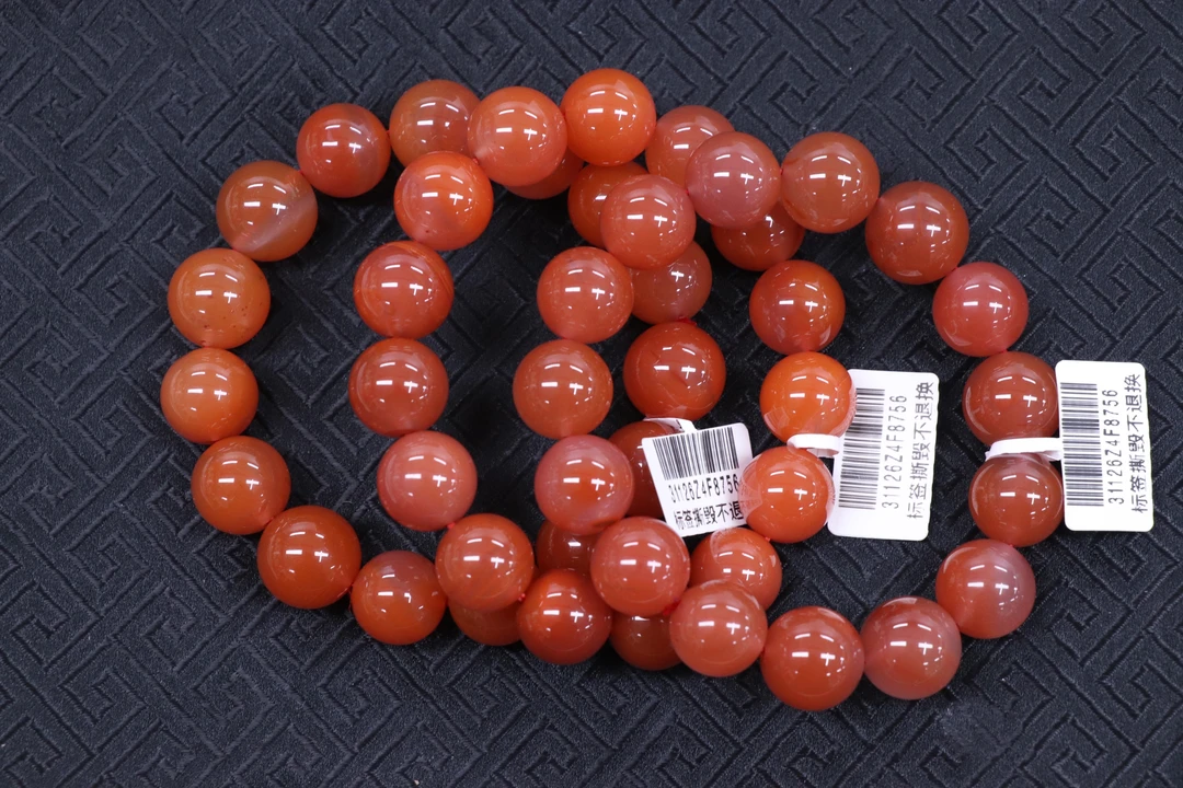 原矿无优化天然南红保山西山杨柳单圈14mm左右多样性发一件